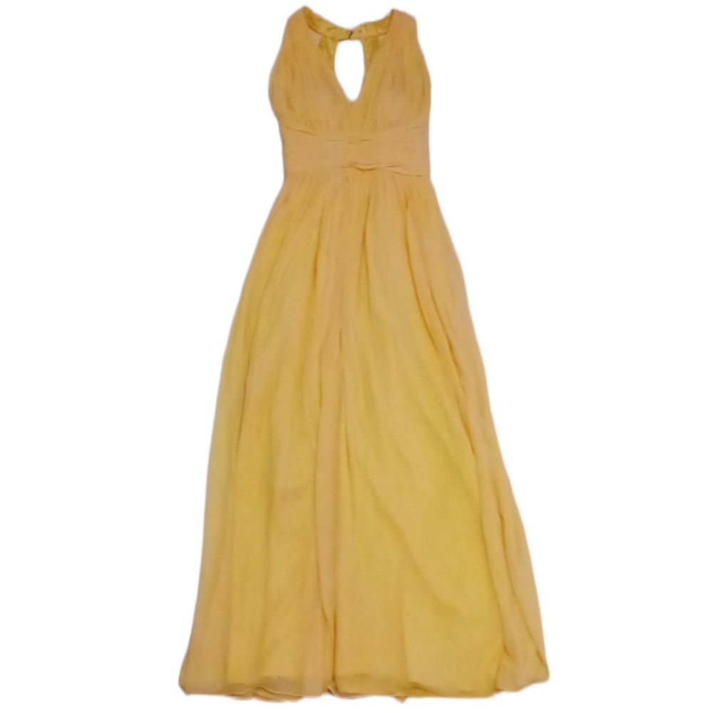 Yellow Formal Empire Dress Size S